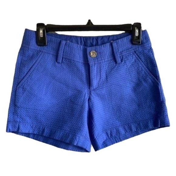 Lilly Pulitzer The Callahan Bomber Blue Shorts 00 - Picture 1 of 5